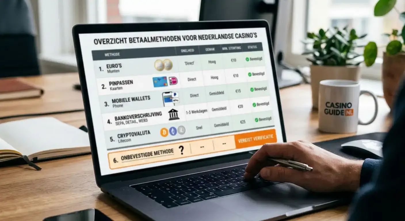 Conceptuele matrix van eurobetalingen, betaalkaarten, mobiele wallets, bankoverschrijving en crypto met een apart niet-bevestigd betaalspoor